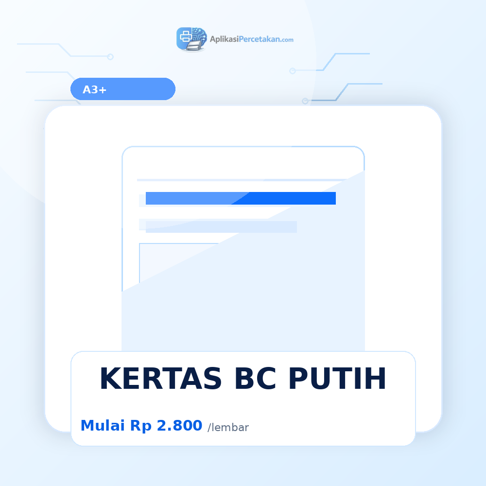 KERTAS BC PUTIH